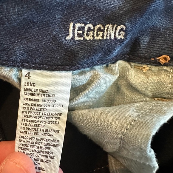 American Eagle Super Stretch Dark Denjm Jeggings size 4 Long - Picture 5 of 5